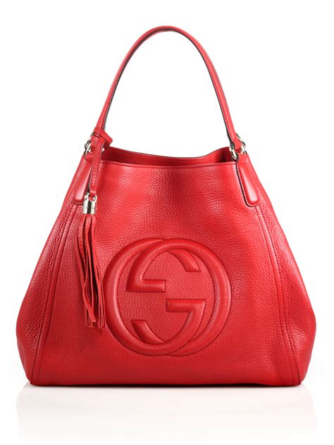 gucci red leather soho hobo bag|Gucci hobo bag vintage.